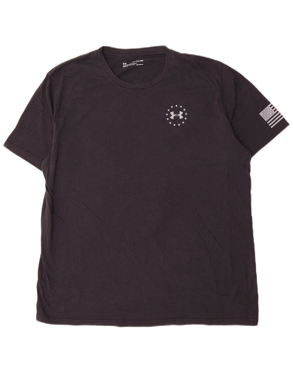Maglietta grafica da uomo Under Armour Heat Gear Top 2XL Nera