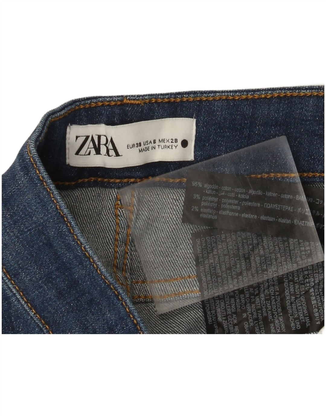 Jeans Bootcut da donna Zara EU 38 Small W28 L27 Cotone blu navy