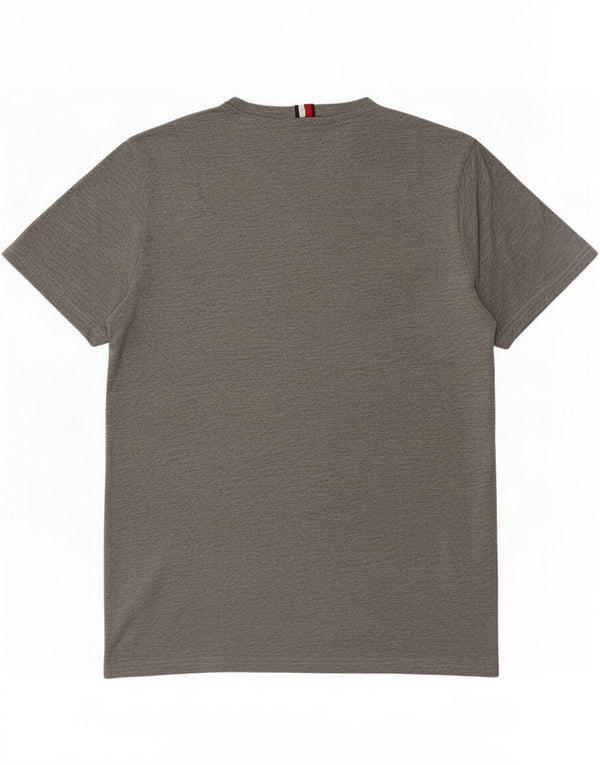 T-shirt grafica da uomo Tommy Hilfiger Top XL in cotone grigio