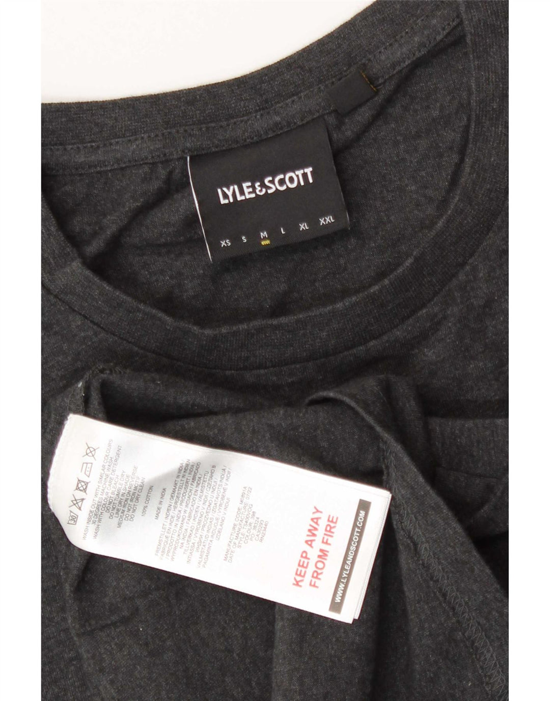 T-shirt da uomo Lyle & Scott Top in cotone grigio medio