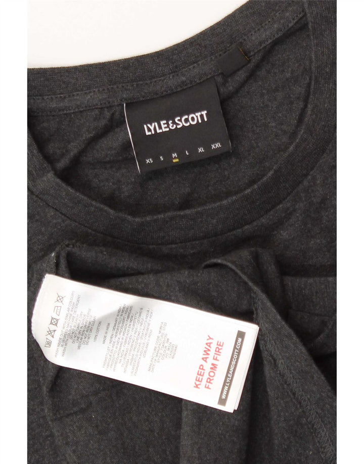 T-shirt da uomo Lyle & Scott Top in cotone grigio medio