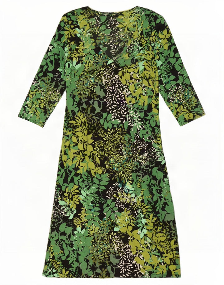 Abito basic da donna Wallis Petite con maniche a 3/4 UK 8 Piccola viscosa floreale verde