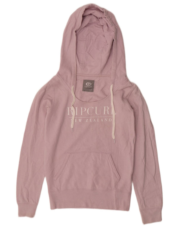 Maglione con cappuccio grafico da donna Rip Curl UK 10 piccolo cotone viola