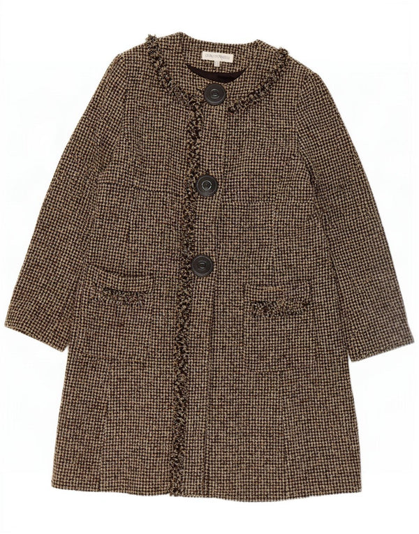Soprabito da donna Quin And Donnelly UK 18 XL Acrilico pied de poule marrone