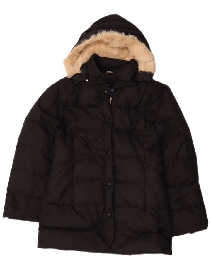 Giacca imbottita con cappuccio Moncler bambina 11-12 anni poliestere nero
