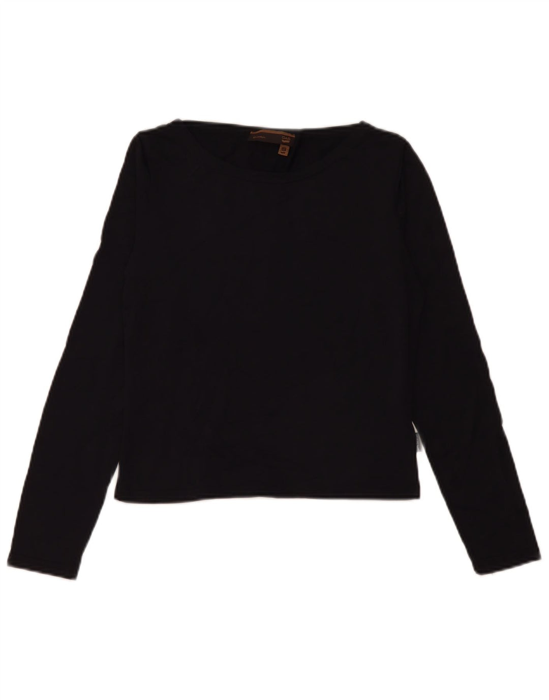 Gas Top corto da donna a maniche lunghe UK 10 Small Nero Poliammide