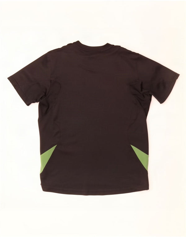 T-shirt da uomo Adidas Top UK 42/44 Large Nero Colourblock Poliestere