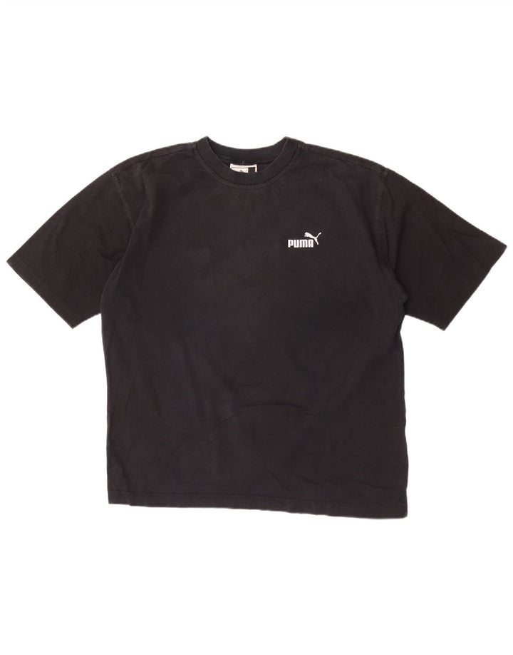 T-shirt da uomo Puma Top in cotone nero medio