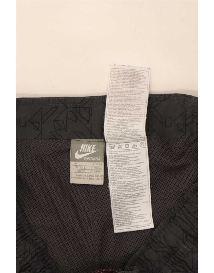 Pantaloncini sportivi Nike da uomo in poliestere geometrico grigio medio