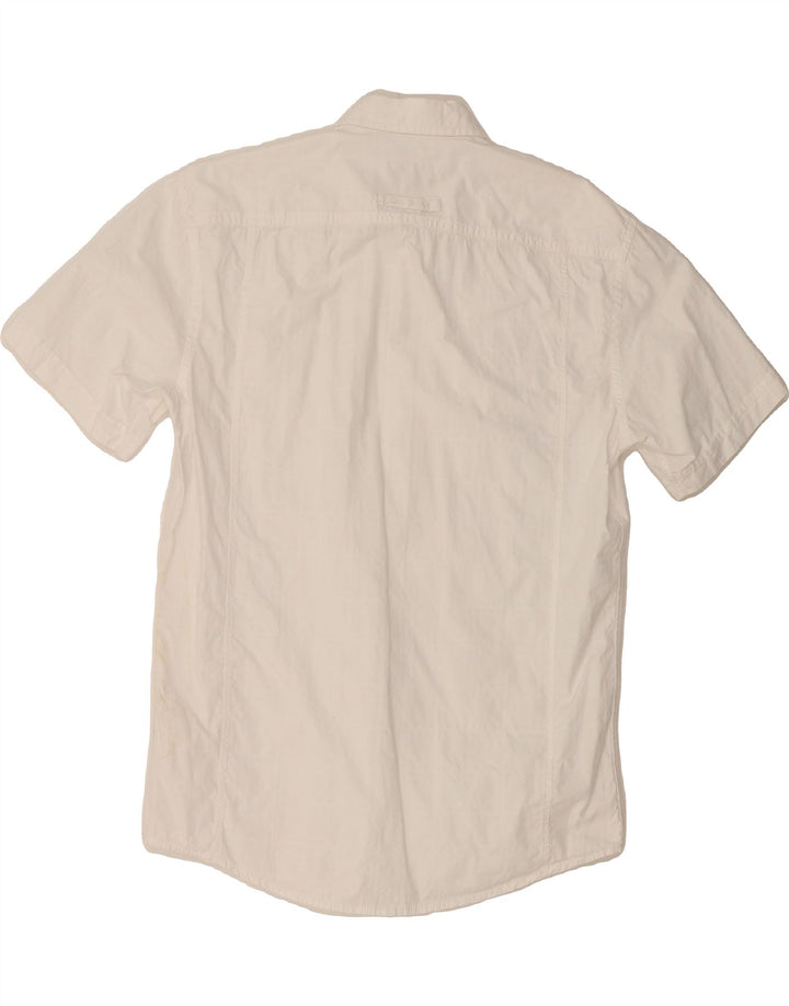 CAMEL ACTIVE Mens Regular Fit Short Sleeve Shirt Medium White Check Cotton Vintage Camel Active and Second-Hand Camel Active from Messina Hembry 