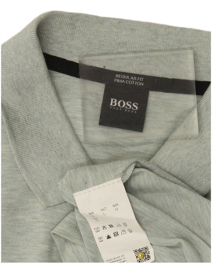 Polo Hugo Boss da uomo vestibilità regolare, taglia grande, in cotone verde