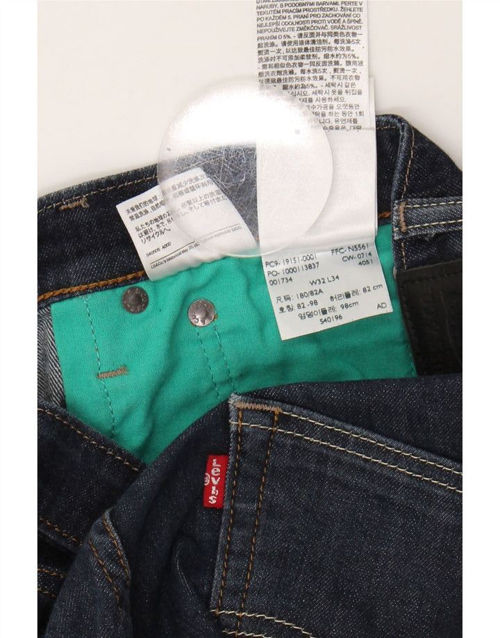 LEVI'S Mens Skinny Jeans W32 L32 Navy Blue Cotton