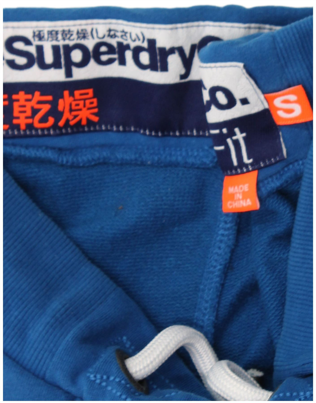 Pantaloncini sportivi da uomo SUPERDRY piccoli in cotone blu