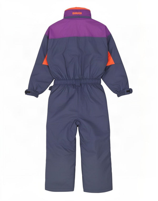 Tuta da sci con cappuccio da uomo Brugi UK 42 Large Blu Colourblock in poliammide