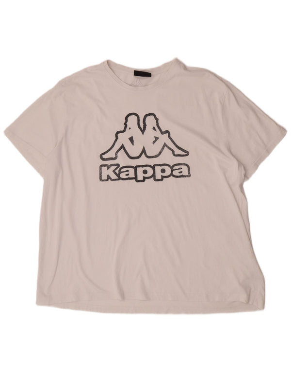 T-shirt grafica da uomo Kappa Top 4XL cotone bianco