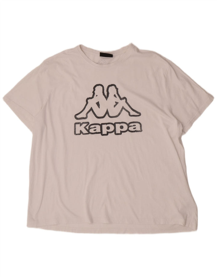 T-shirt grafica da uomo Kappa Top 4XL cotone bianco