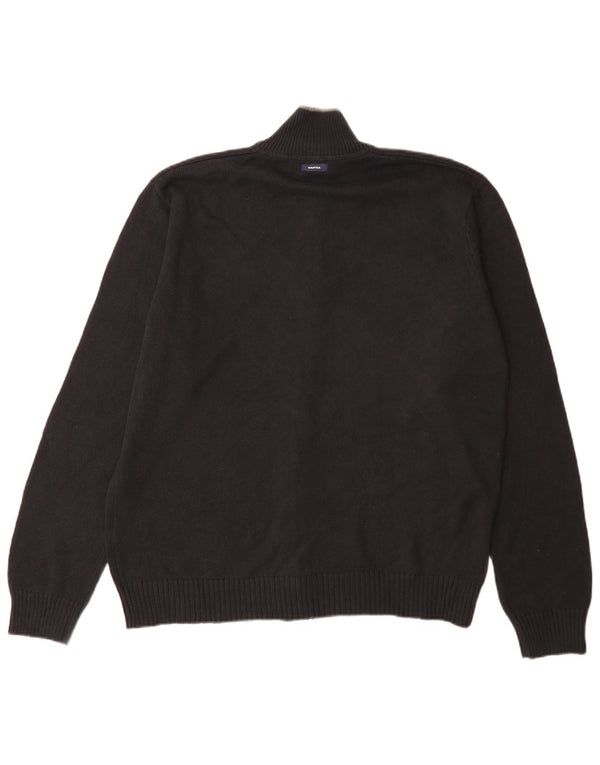 Maglione cardigan da uomo Nautica grande cotone blu navy