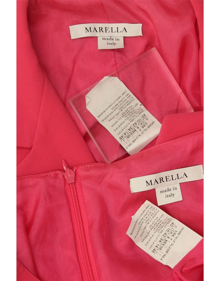 Set da donna 1 bottone 2 pezzi Marella UK 14 grande triacetato rosa
