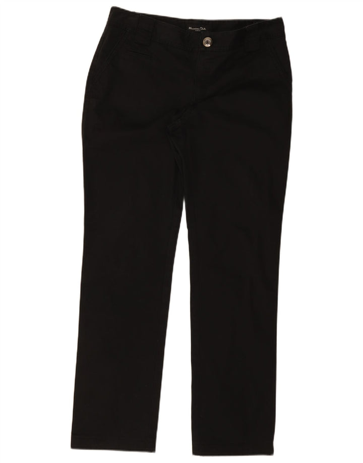 Pantaloni chino dritti da donna Massimo Dutti EU 40 medio W30 L30 neri