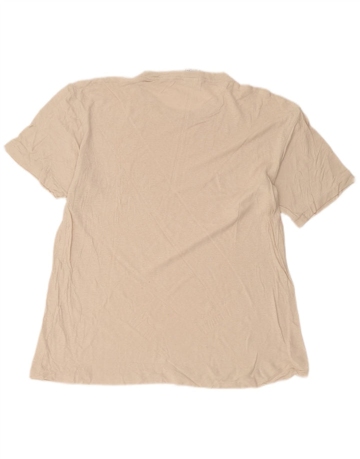 T-shirt Zara da uomo Top in lino beige medio