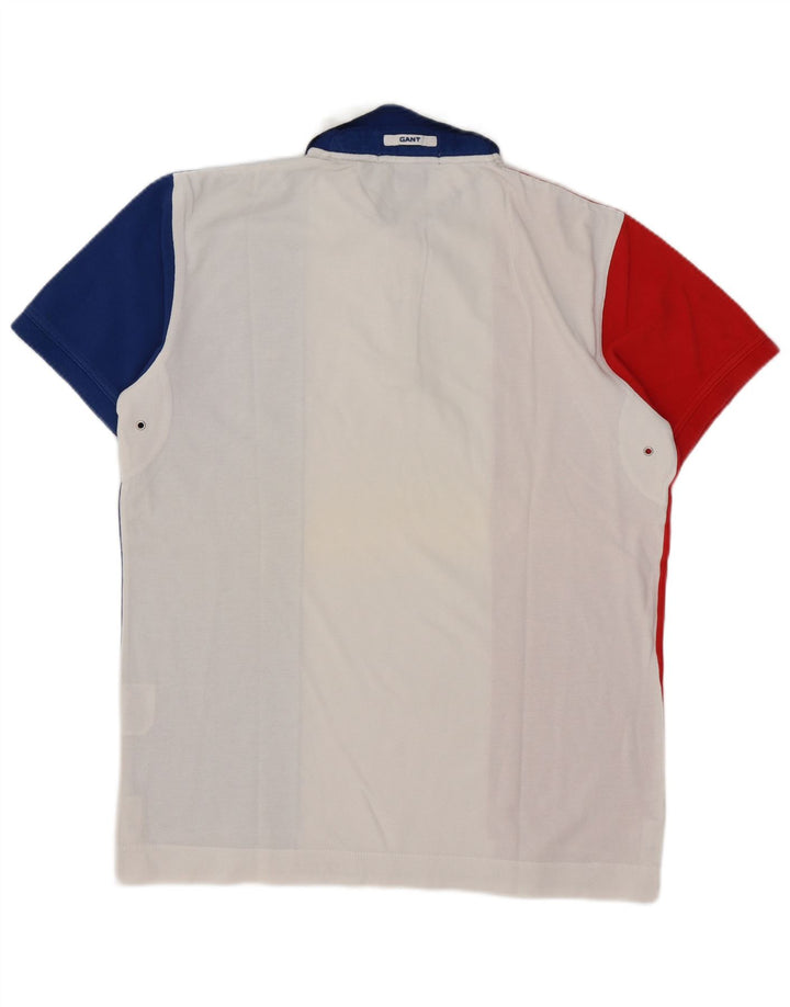 Polo da uomo Gant XL in cotone color block multicolore
