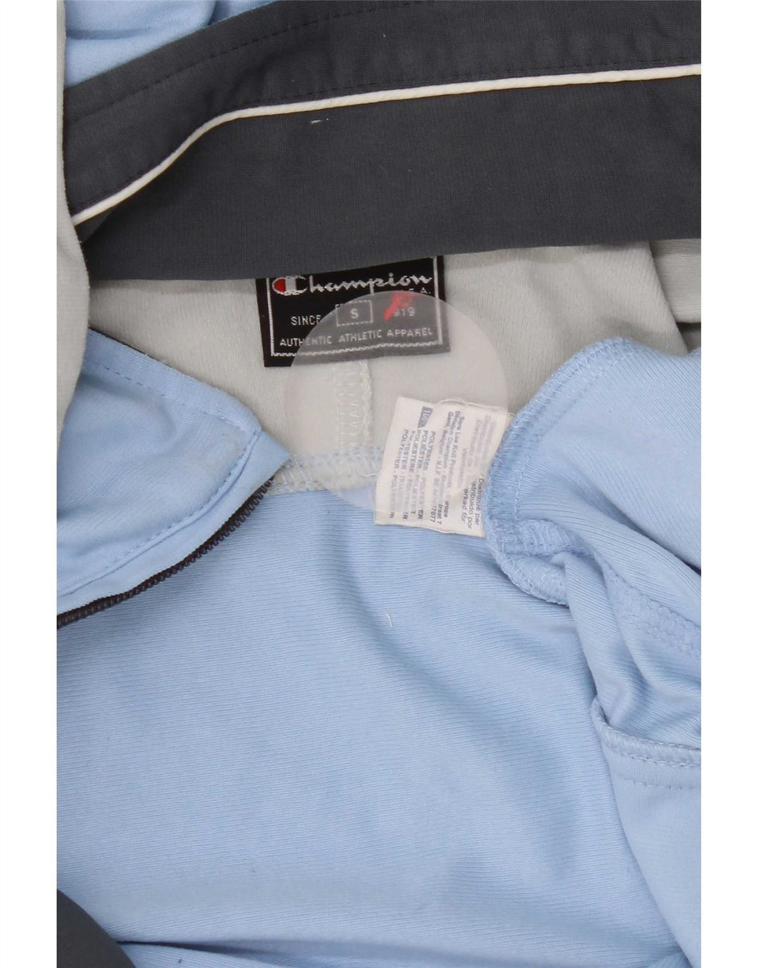Giacca sportiva da uomo con cappuccio Champion, piccola, in poliestere color block blu