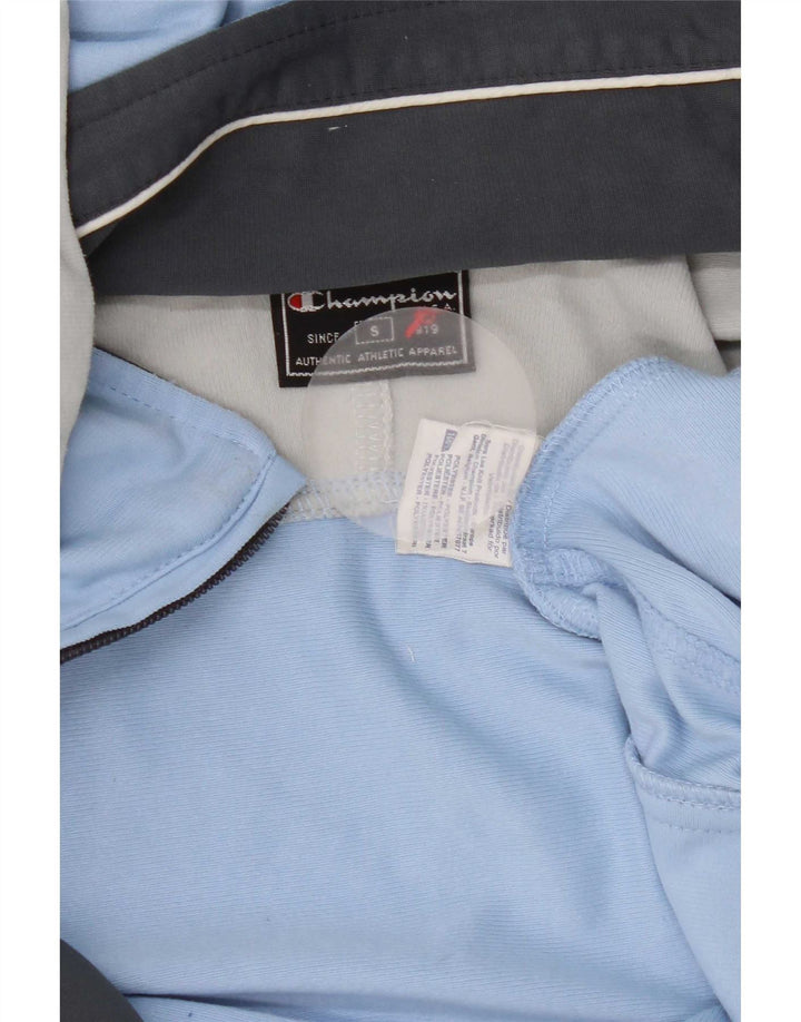 Giacca sportiva da uomo con cappuccio Champion, piccola, in poliestere color block blu