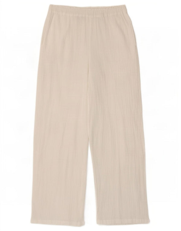 Pantaloni a vita alta da donna Marks & Spencer UK 8 piccoli W28 L30 bianchi