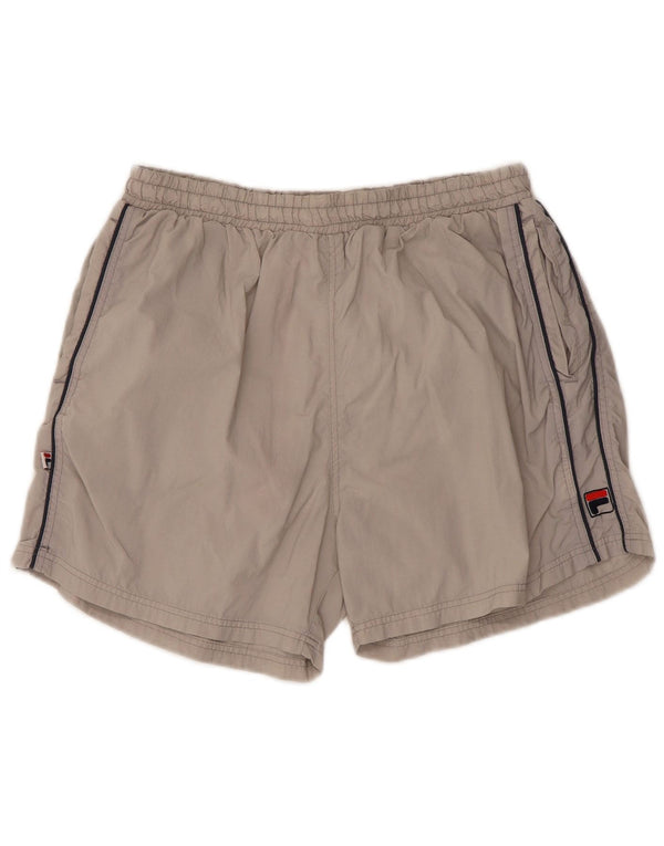 Pantaloncini sportivi Fila da uomo piccoli in nylon grigio