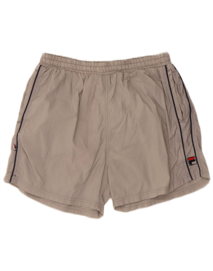 Pantaloncini sportivi Fila da uomo piccoli in nylon grigio