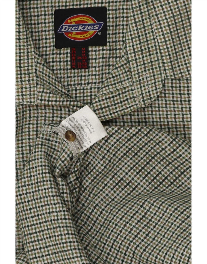 Camicia da uomo Dickies in poliestere pied de poule verde medio