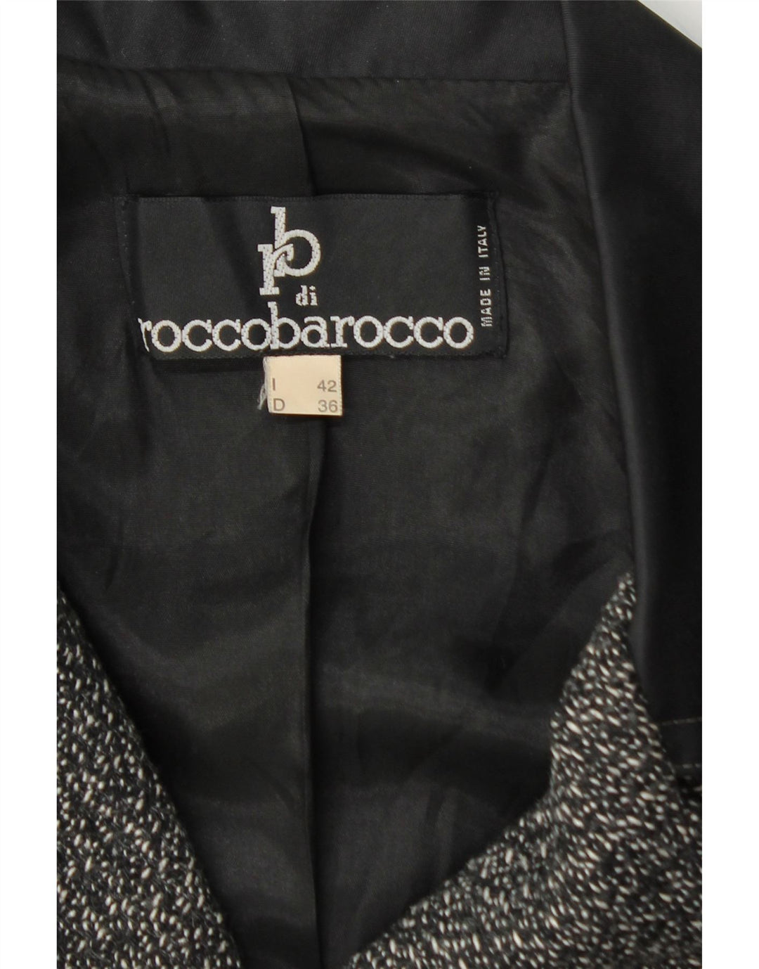 Soprabito Donna ROCCOBAROCCO IT 42 Medio Nero Lana Puntinata