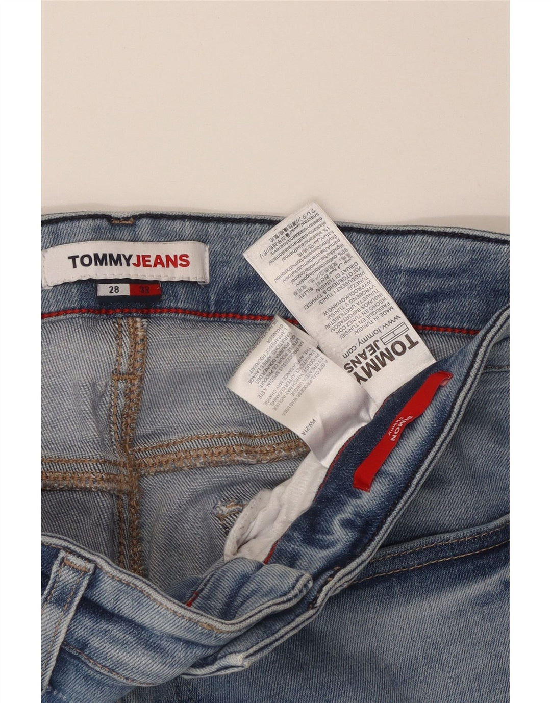 TOMMY HILFIGER Mens Slim Jeans W28 L32 Blue Cotton Vintage Tommy Hilfiger and Second-Hand Tommy Hilfiger from Messina Hembry 