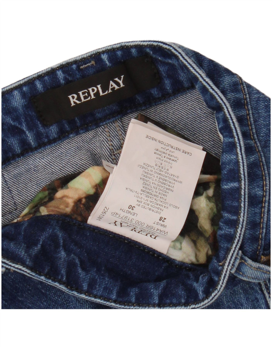 REPLAY Jeans slim invecchiati da donna W28 L30 cotone blu
