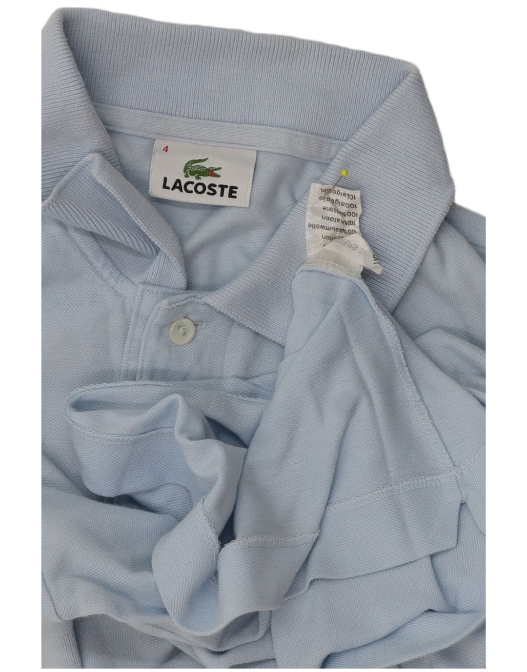 Polo da uomo Lacoste taglia 4 in cotone blu medio