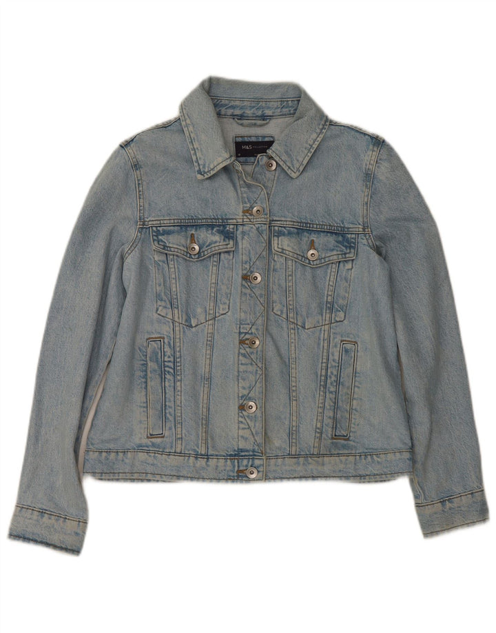 Giacca di jeans da donna Marks & Spencer UK 10 piccola cotone blu