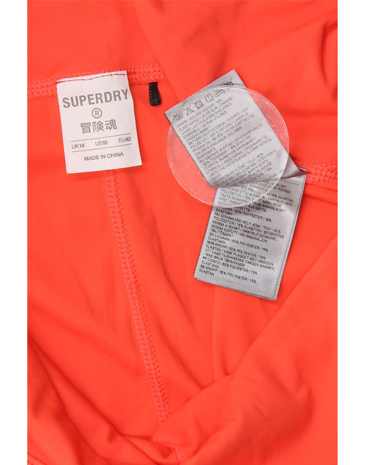 Leggings grafici Capri da donna Superdry UK 14 Large Orange Poliestere