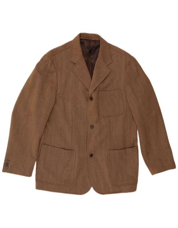 Giacca Blazer da Uomo a 3 Bottoni Luciano Barbera IT 54 2XL Marrone Lana Classica