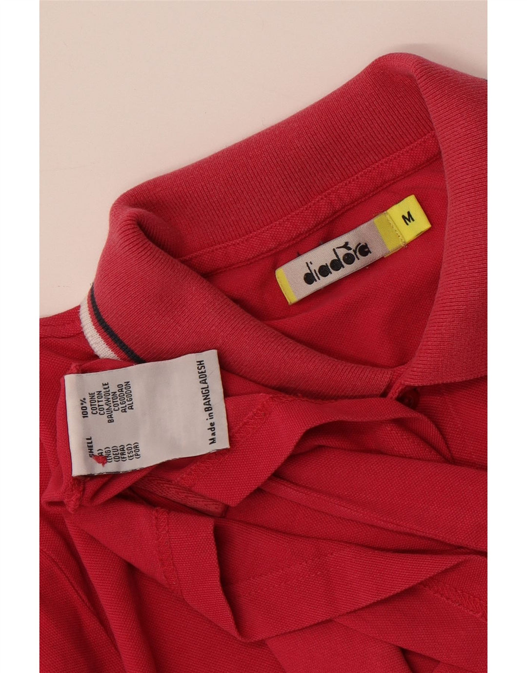 Polo Uomo Diadora Cotone Rosa Medio