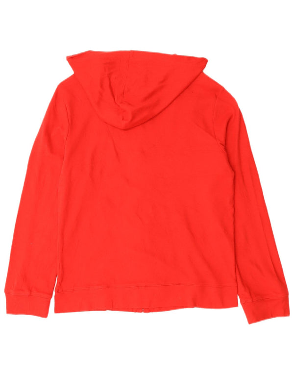 Maglione con cappuccio e zip da donna Chaps UK 14 cotone rosso medio