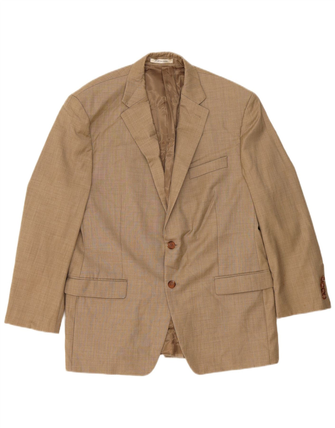Giacca blazer da uomo a 2 bottoni Ralph Lauren UK 42 grande lana beige
