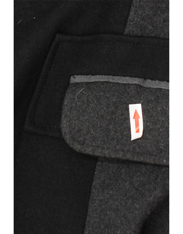 Cappotto da donna Marks & Spencer UK 16 grande in lana color block nero