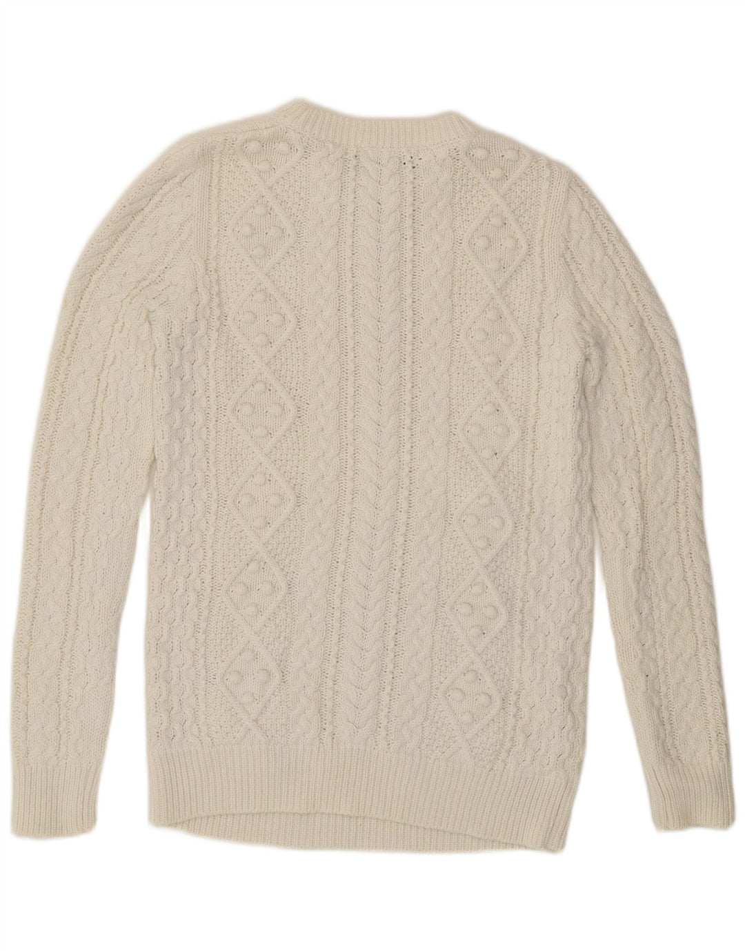 Maglione maglione con scollo a barca da donna Zara UK 10 piccolo bianco