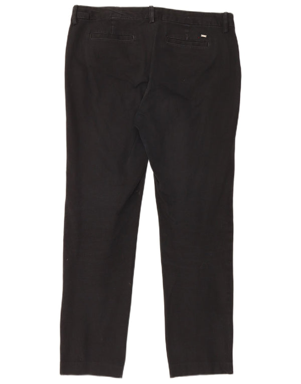 Pantaloni chino slim da donna Tommy Hilfiger US 10 Large W34 L29 cotone nero