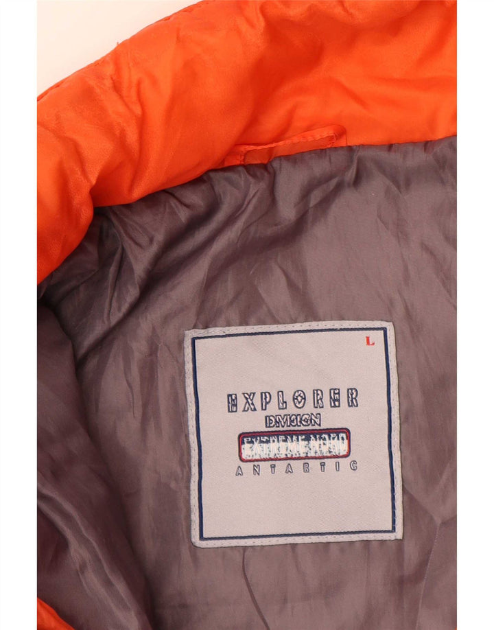 Giacca da sci grafica da uomo Explorer UK 40 grande arancione