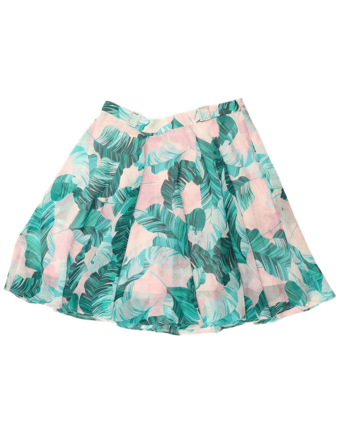 GUESS Gonna a trapezio da donna UK 12 Media W28 Poliestere floreale blu