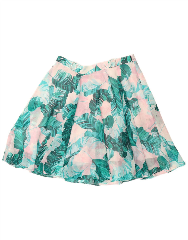 GUESS Gonna a trapezio da donna UK 12 Media W28 Poliestere floreale blu