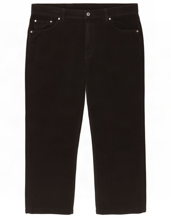 Carrera Pantaloni dritti da uomo in velluto a coste W38 L25 Cotone nero
