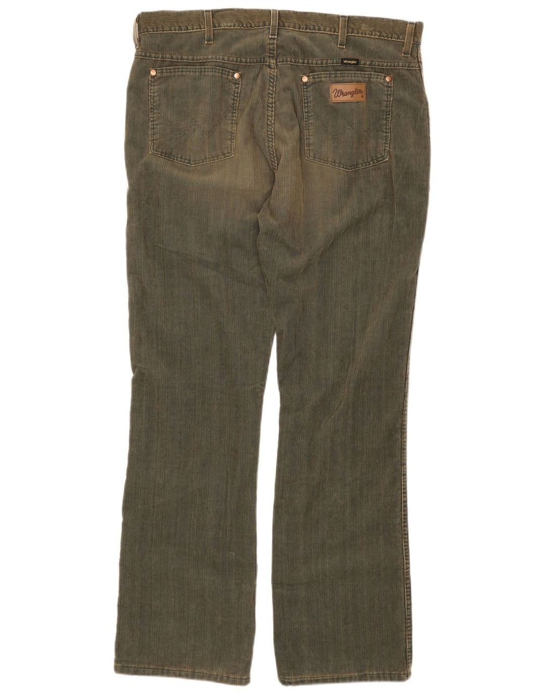Pantaloni da uomo in velluto a coste bootcut WRANGLER W38 L34 cotone kaki