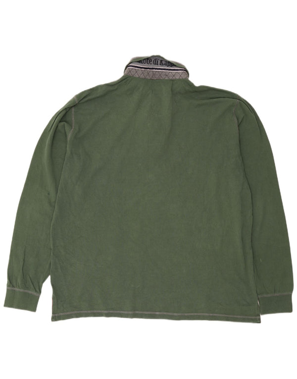 Polo Kappa Uomo Manica Lunga 3XL Cotone Verde